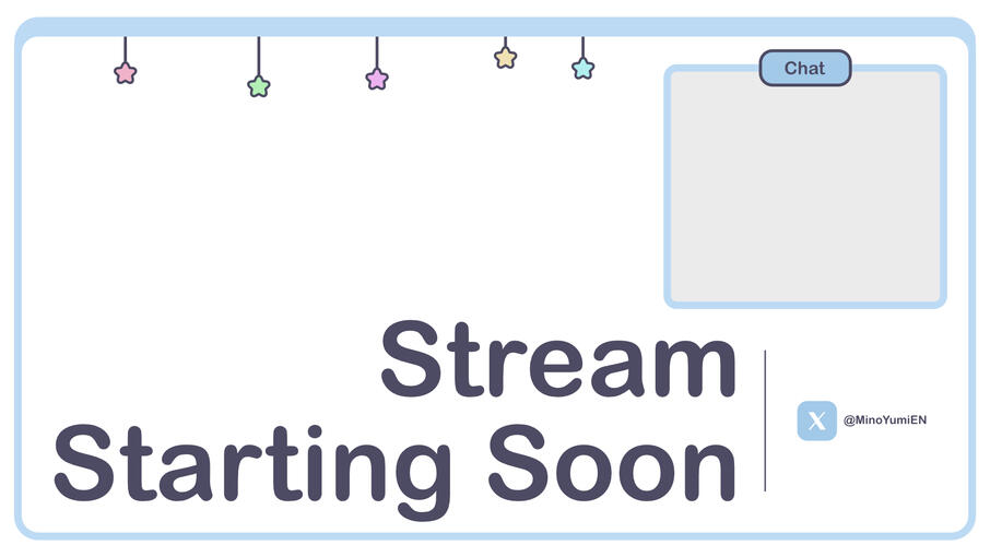 Blue/White Stream Starting Overlay